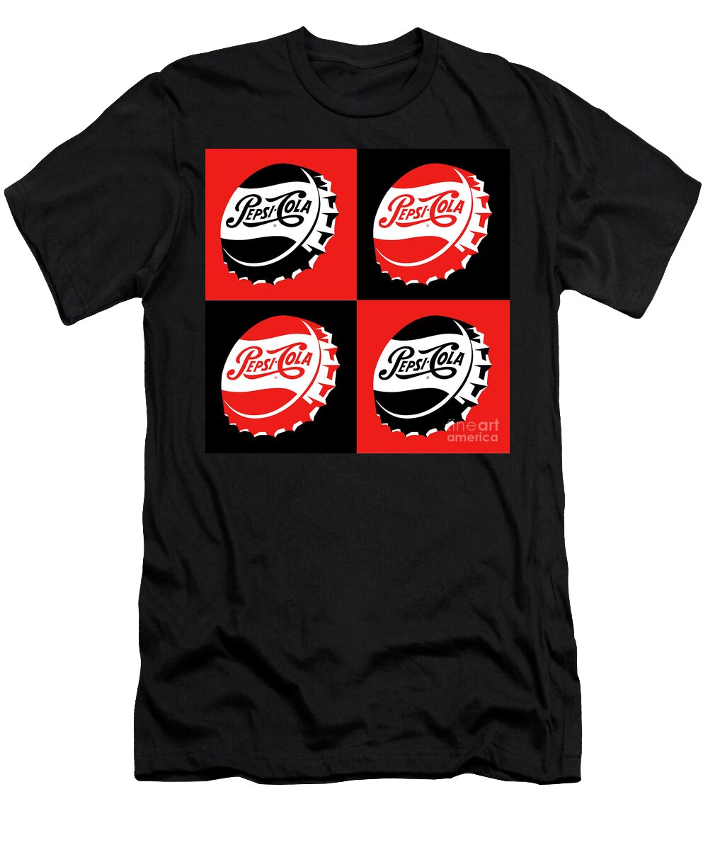 Vintage Pepsi Cola Bottle Caps 064p Red Black Bobbi Freelance T-Shirt