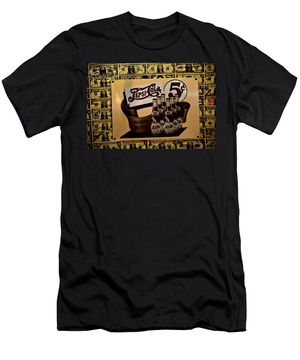 Vintage Pepsi Sign and Dollars Richard Jenkins T-Shirt