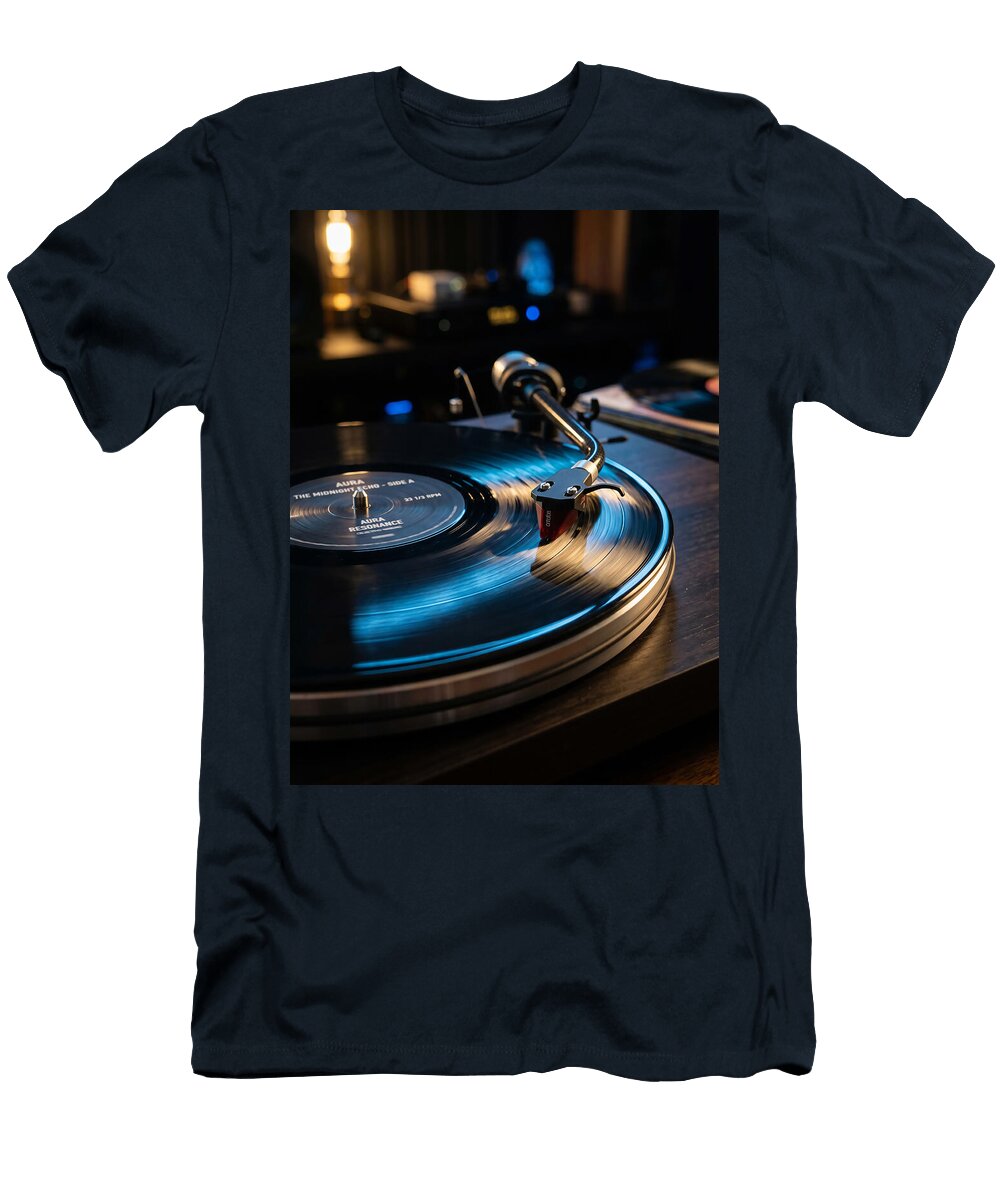 Vintage Turntable in Warm Light Mango Art T-Shirt