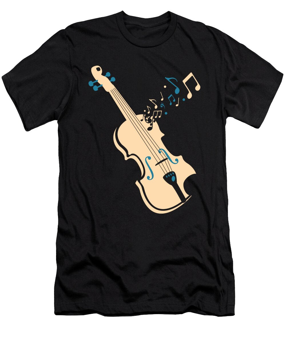 Violin Viola Cello Bass Artistic Music Sound Wave Maximus Designs T-Shirt