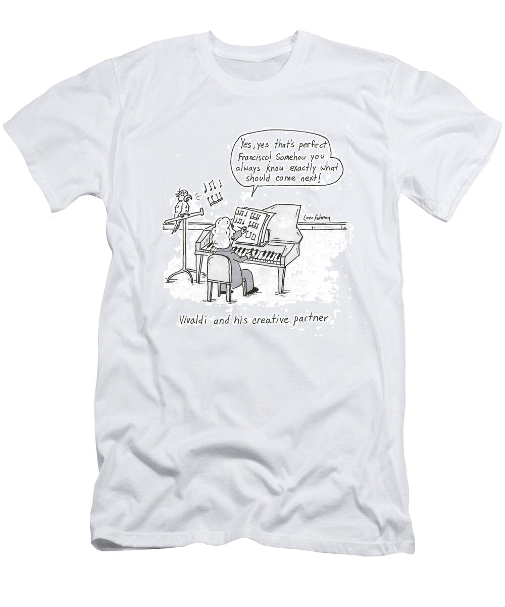 Vivaldi and His Creative Partner Loren Fishman No Index T-Shirt