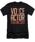 Voice Actor Before Coffee Voiceover Coffee Lover Tshirtconcepts Marvin Poppe T-Shirt
