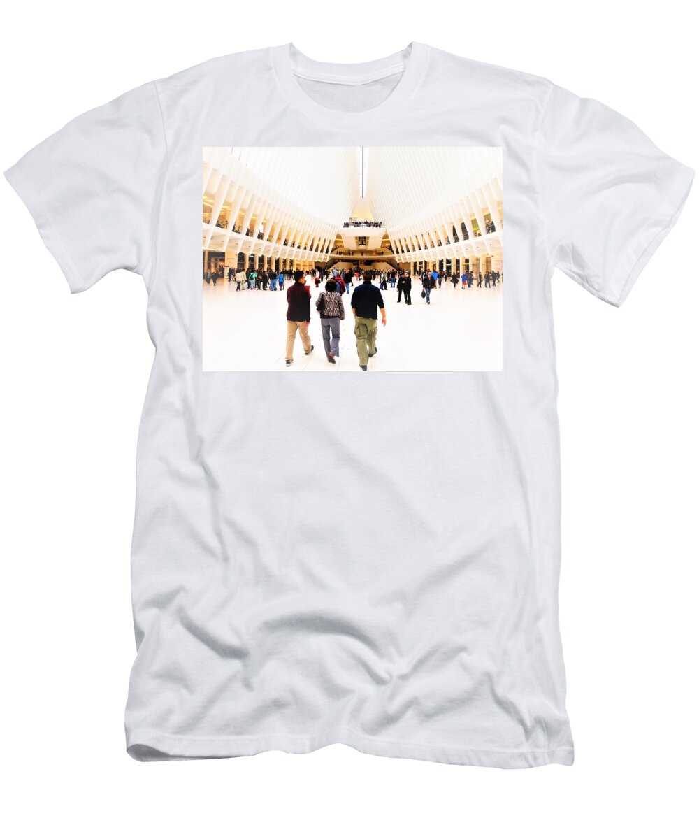 Walking the Oculus in New York Funkpix Photo Hunter T-Shirt