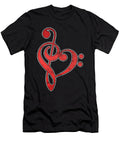 Watercolor Bass Clef Musical Note Musicians Gift Music Heart Thomas Larch T-Shirt