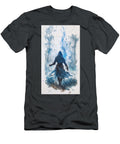 Watercolor Painting a Rogue Mage Casting Spells in a Twilight Glen Mysterious Character Fantasy Figu Clint Mclaughlin T-Shirt