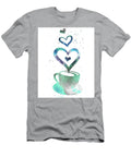 Watercolor Silhouette of a Coffee Cup with Sweet Warm Delicious Hearts Ii Irina Sztukowski T-Shirt