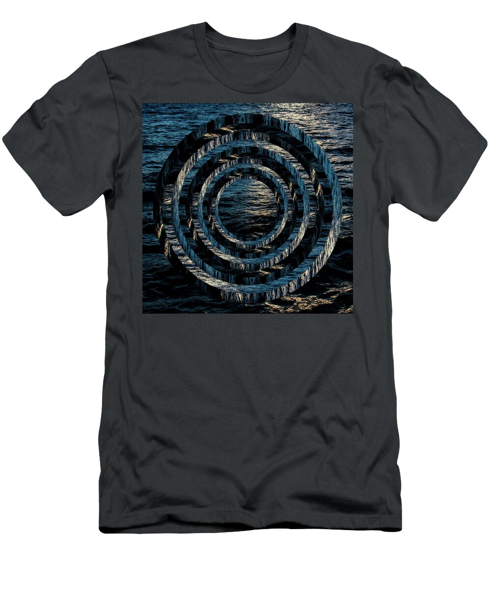Waves At Sunset Circles Pelo Blanco Photo T-Shirt