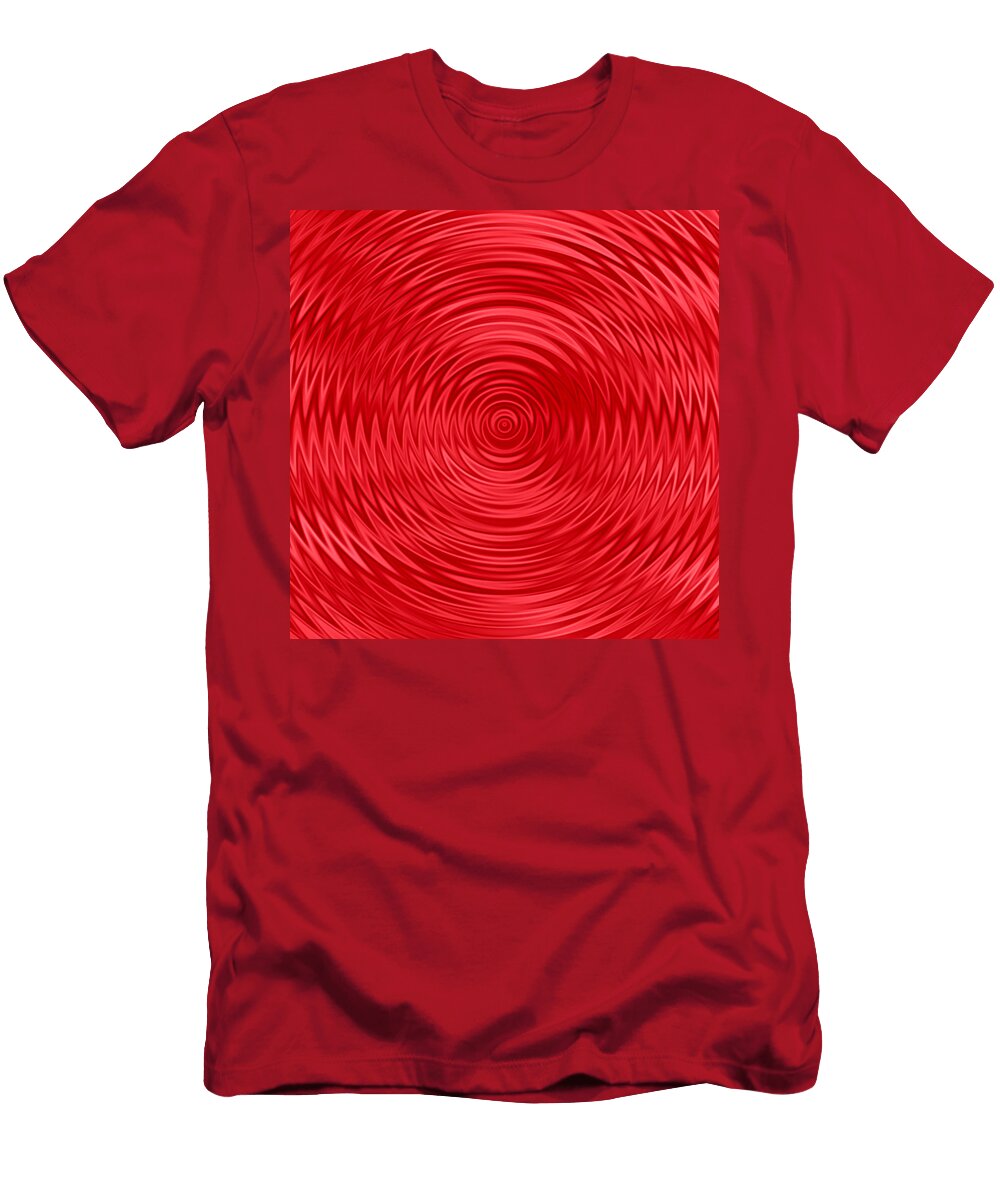 Wavy Red Background Valentino Visentini T-Shirt
