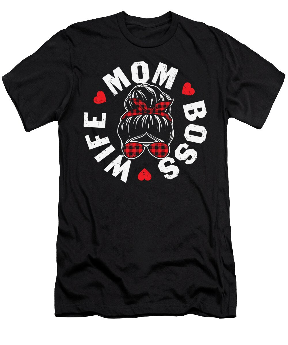 Wife Mom Boss Sweet Birdie Studio T-Shirt