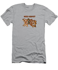 Wild About Map of Jersey Channel Islands in Animal Print Text Barefoot Bodeez Art T-Shirt
