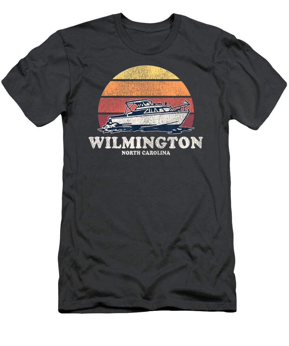 Wilmington Nc Vintage Boating 70s Retro Boat Thi Huu Bui T-Shirt