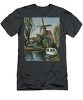 Windmill in Schipluiden2 Painting Boat Water Windmill Channel LA N Akkash T-Shirt