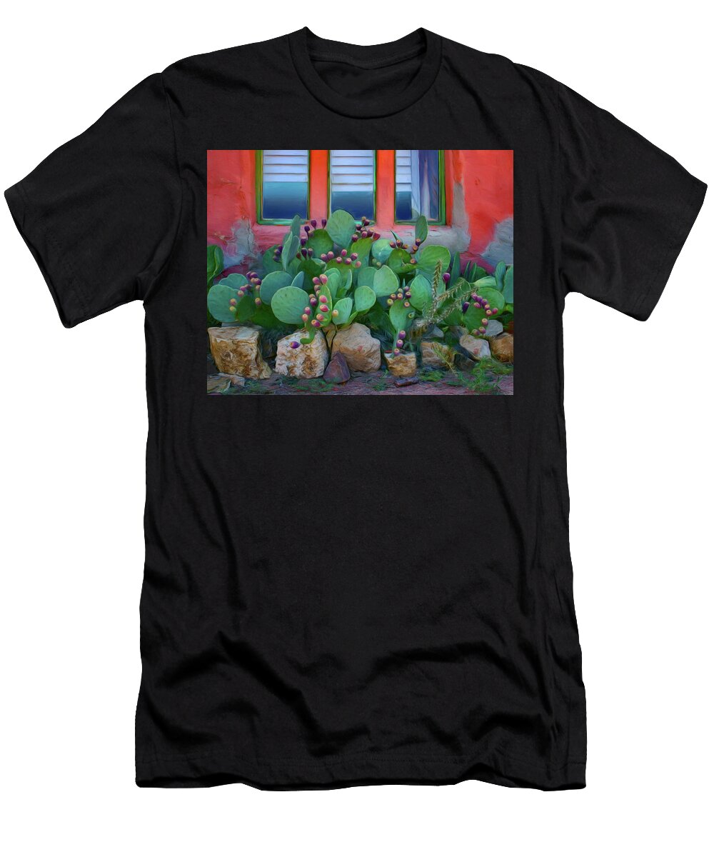Window Prickly Pear Nikolyn Mcdonald T-Shirt