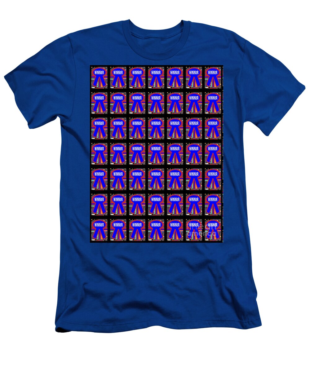 Winner Award Ribbon Blue Graphic See on Pillows Curtains Duvet Covers Phone Cases Jersey Navin Joshi T-Shirt