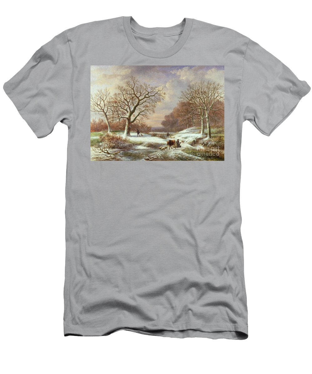 Winter Landscape Louis Verboeckhoven T-Shirt