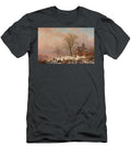 Winter Landscape with Figures Playing on the Ice Frederick Marianus Kruseman T-Shirt