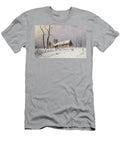 Winter Scene with Figures on a Path Near a Church Nils Hans Christiansen T-Shirt