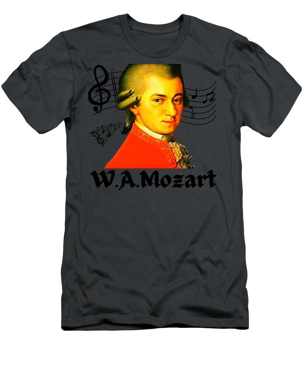 Wolfgang Amadeus Mozart 1756 1791 Austrian Composers Masters of Classical Music Design 2 Florian Stollmayer T-Shirt