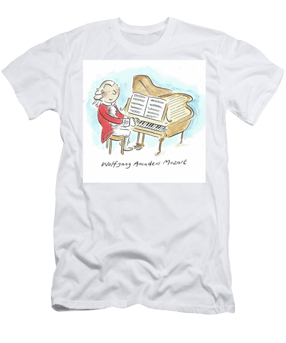 Wolfgang Amadeus Mozart Rosie Brooks T-Shirt
