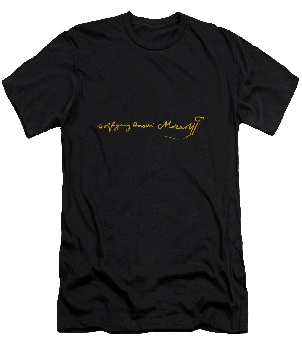 Wolfgang Amadeus Mozart Signature Old Gold Fa Zoran Chokullov T-Shirt