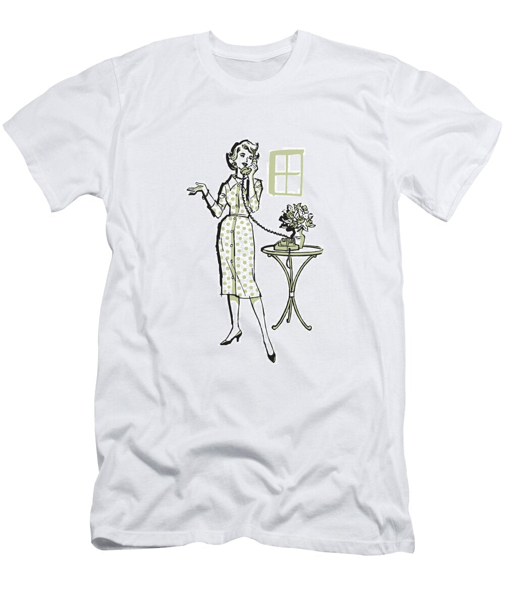 Woman on the Telephone in Her Home Csa Images T-Shirt