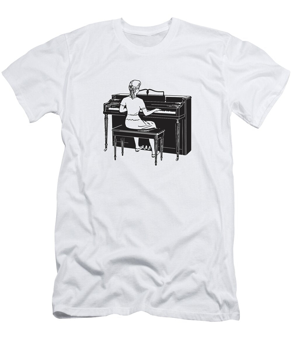 Woman Playing Piano Csa Images T-Shirt