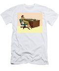 Woman Sitting At Desk Talking on Phone Csa Images T-Shirt