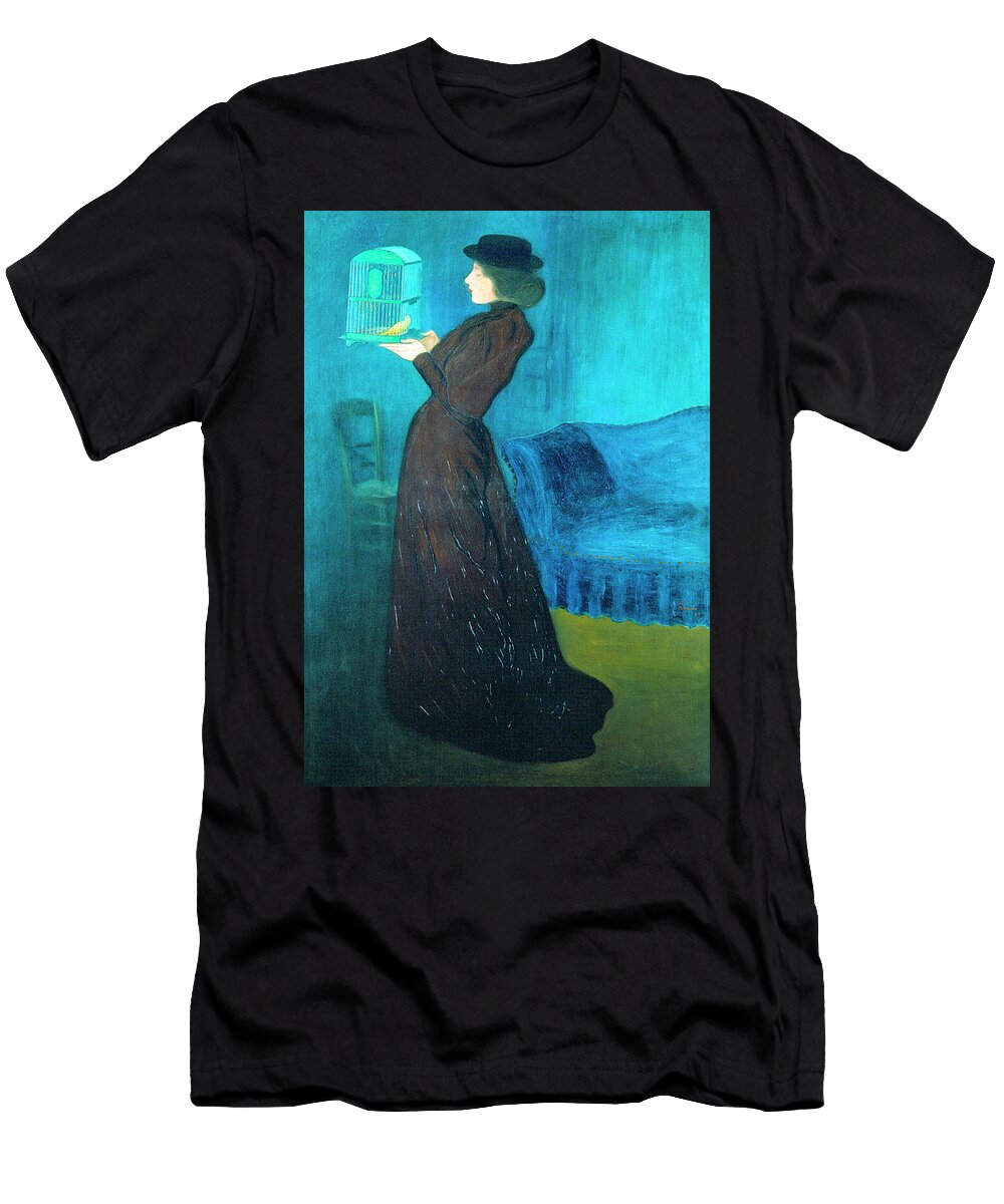 Woman with a Birdcage By Jozsef Rippl Ronai 1892 Jozsef Rippl Ronai T-Shirt