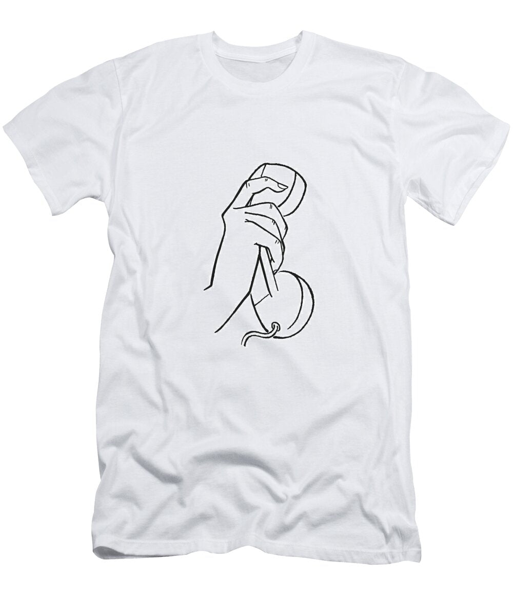Womans Hand Holding Telephone Handset Csa Images T-Shirt