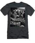 Women Conversing At a Busy Market the Somewhere Shack T-Shirt