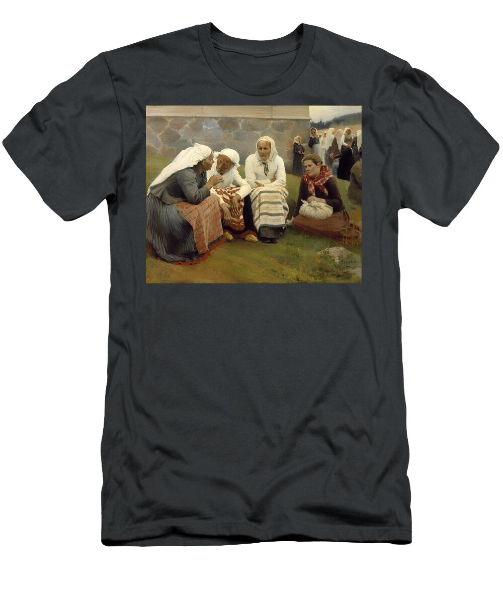 Women Outside the Church Finland Albert Edelfelt T-Shirt