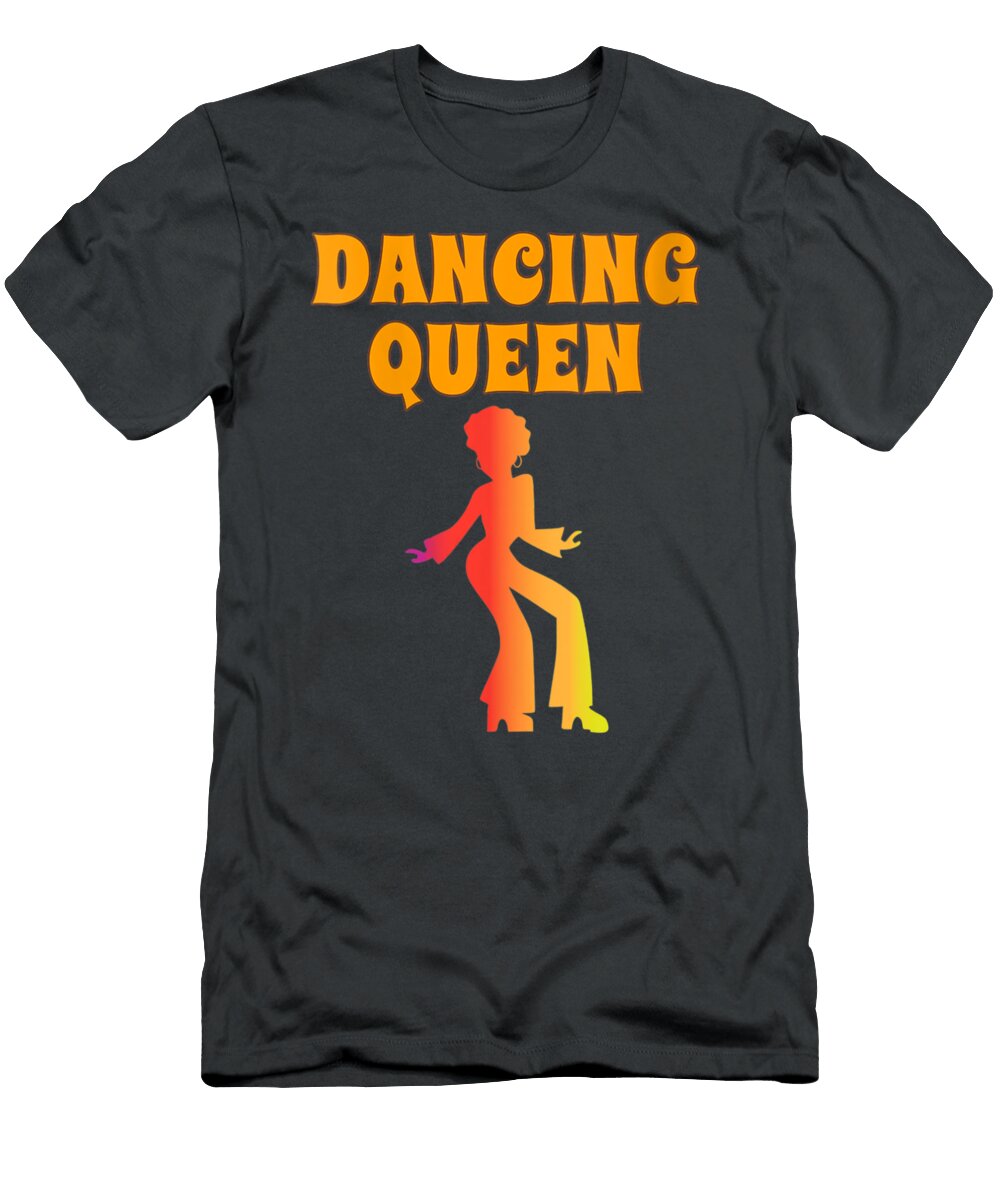 Womens Dancing Queen Girl Her Vintage 1970s Retro 70s Women V Neck Thi Huu Bui T-Shirt