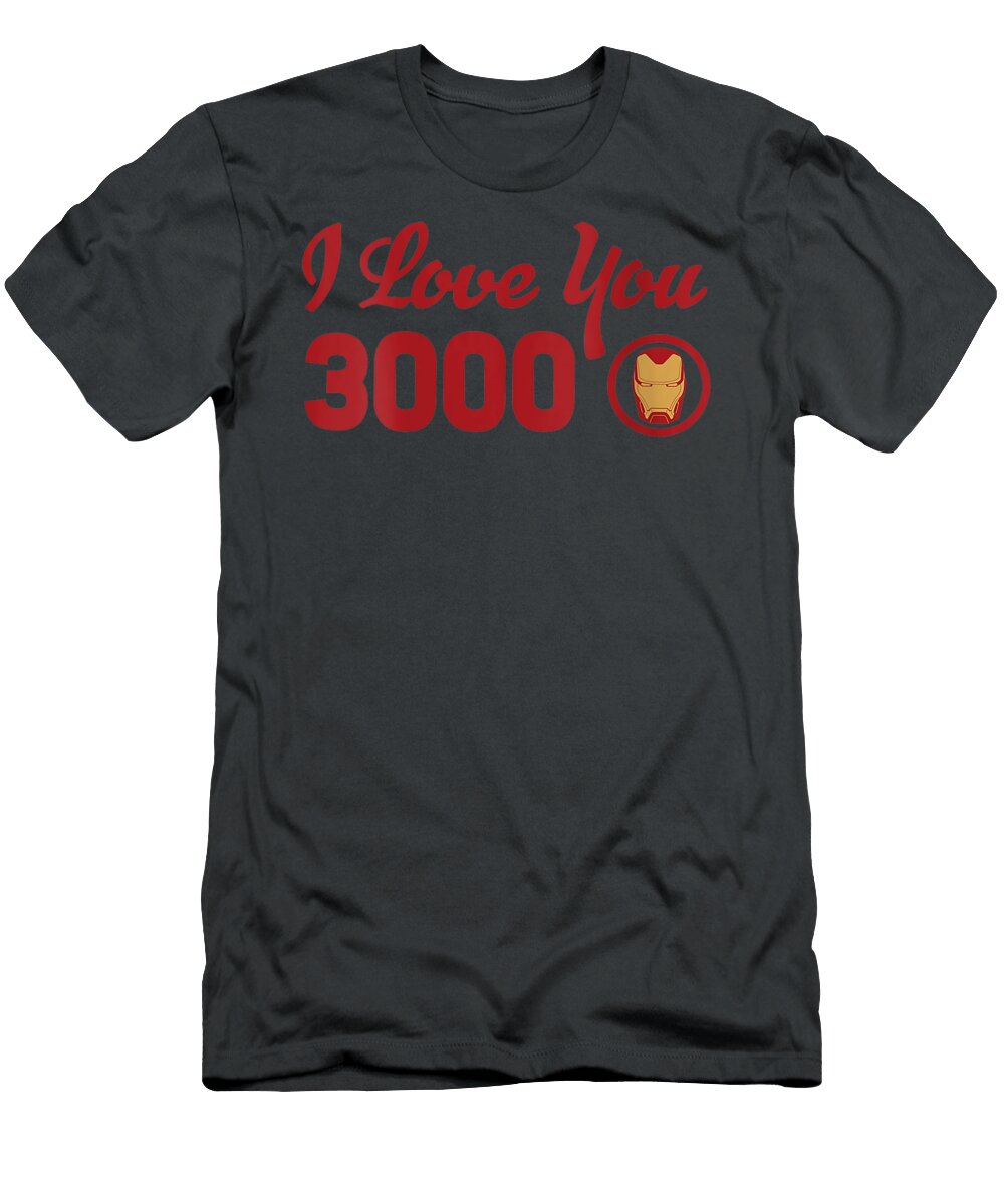 Womens Marvel Avengers Endgame Iron Man I Love You 3000 Red Logo1 Sapphq Evan T-Shirt