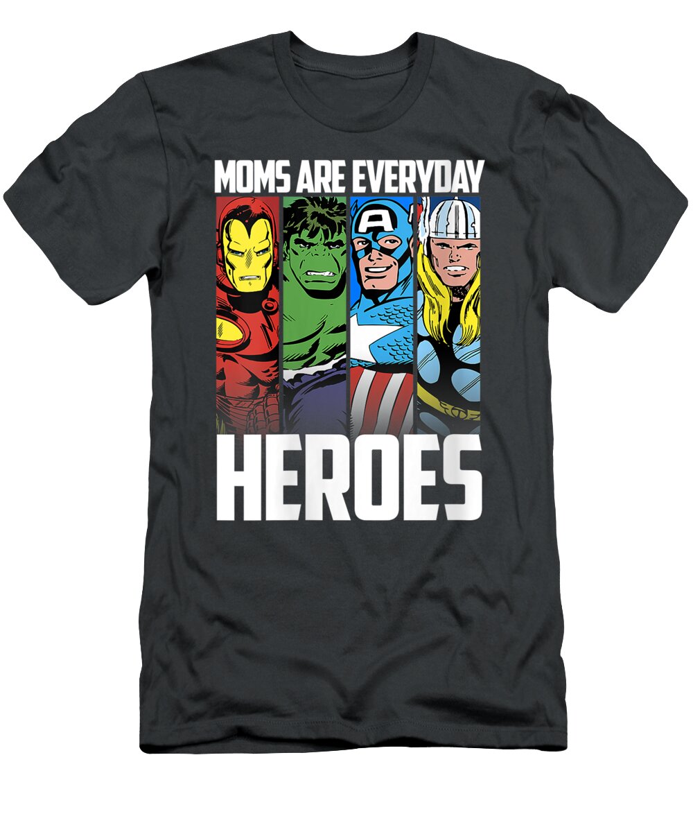 Womens Marvel Avengers Moms Are Everyday Heroes Vintage Panels1 Sapphq Evan T-Shirt