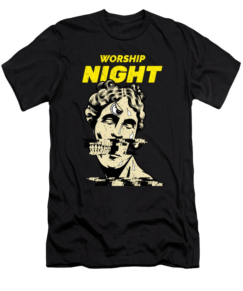 Worship Night Glitched Classical Bust Me T-Shirt
