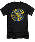 Yellow and Blue Metal Circles Sans Border Pelo Blanco Photo T-Shirt