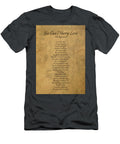 You Cant Hurry Love By the Supremes Vintage Song Lyrics on Parchment Design Turnpike T-Shirt