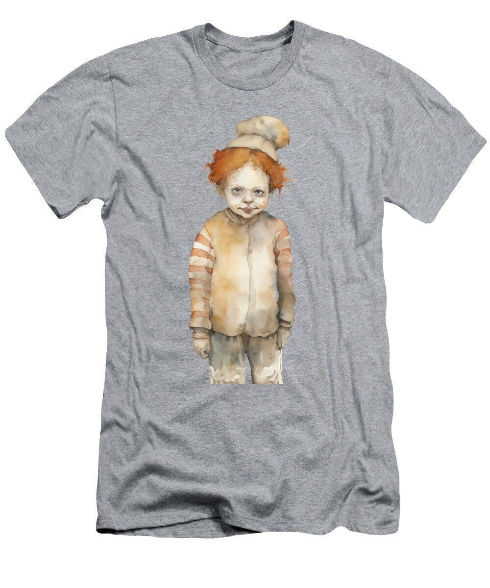 Young Child in Clown Outfit Watercolor 224 Mad Paperairplanes T-Shirt