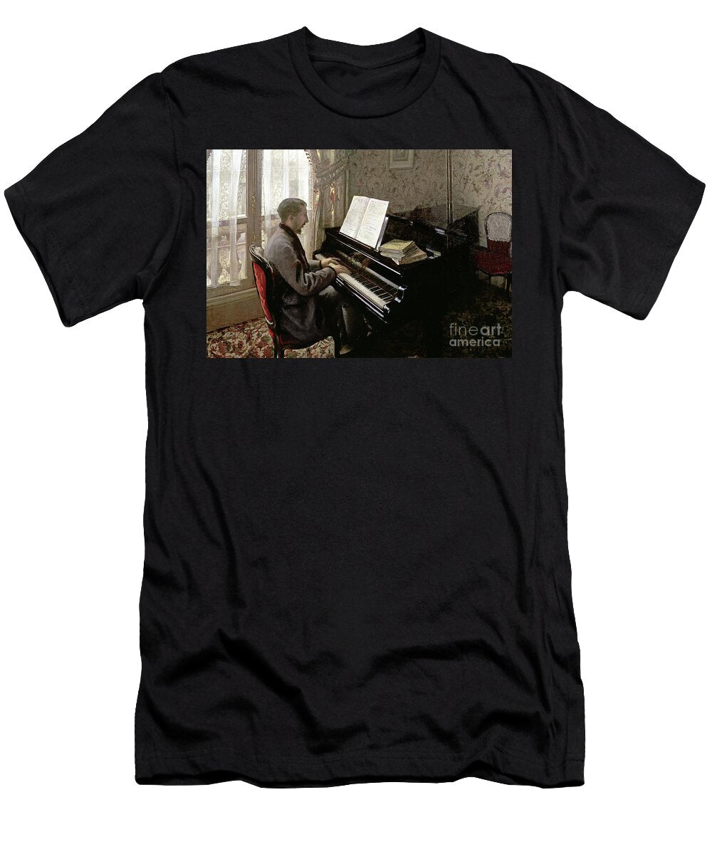Young Man Playing the Piano 1876 Gustave Caillebotte T-Shirt