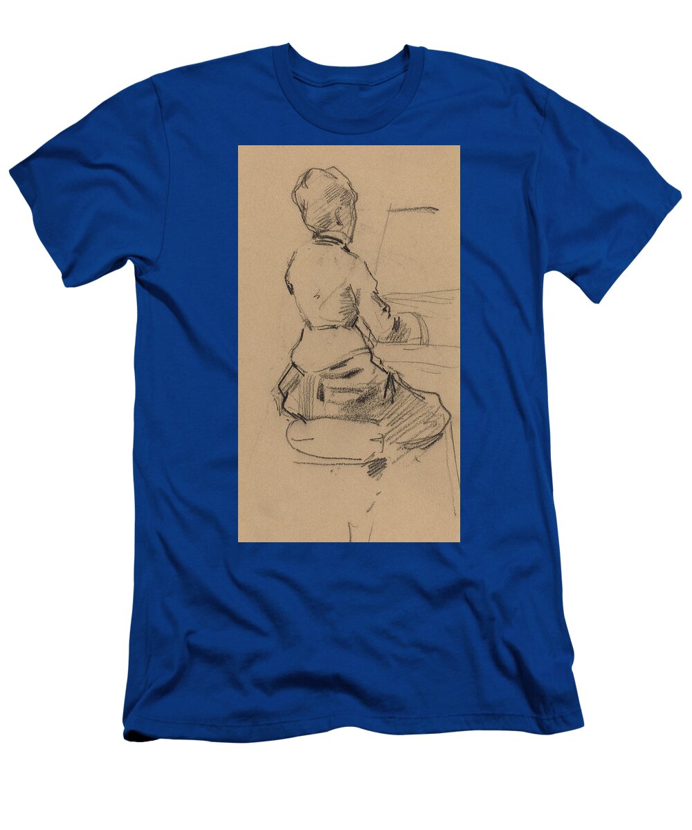 Young Woman Seated At a Piano Jean Louis Forain T-Shirt